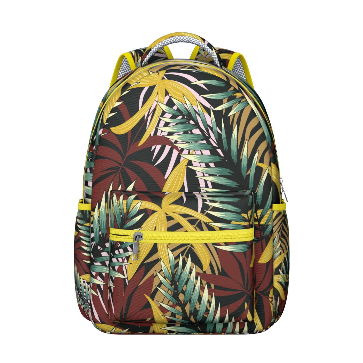 Colorful Summer Backpack Hawaiian Floral Palm Leaf Jungle 