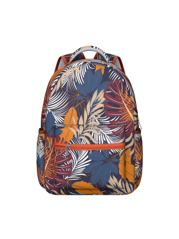 and Exotic Floral Backpack Hawaiian Jungle Print Travel Bag Tropical School Backpack for Student and Student