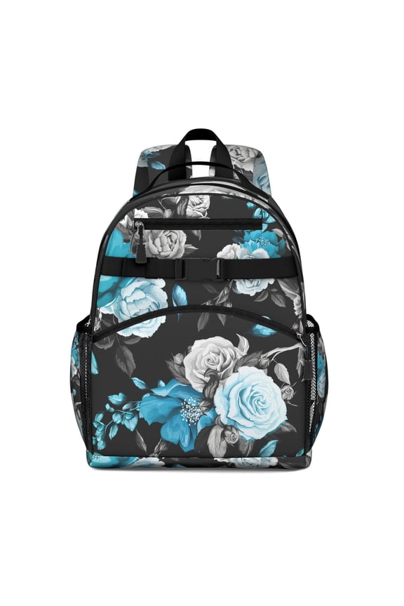 Palm Leaf and Exotic Floral School Backpack - Ergonomic Adjustable Bag for Teens
