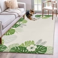 thumbnail image 1 of Palm Leaves Area Rugs 2.7'x5', Washable Small Throw Rugs for Kitchen Bedroom, Farmhouse Summer Tropical Leaf Flowers Indoor Outdoor Rug Non-Slip Low Pile Carpet Runner Reversible Floor Mats, 1 of 8