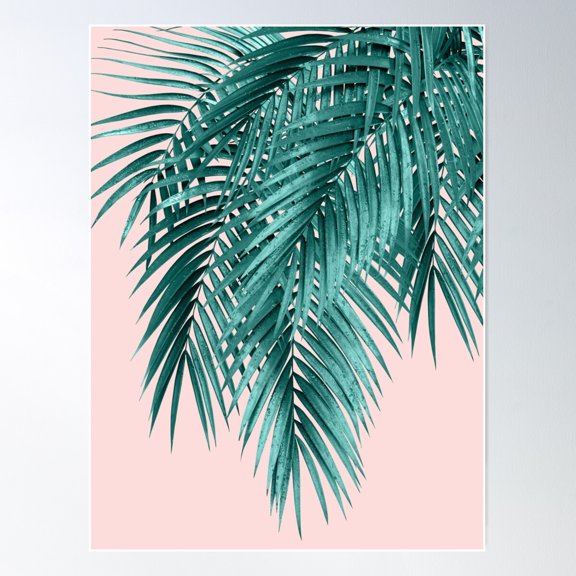 Palm Leaves Blush Vibes #1 #Tropical #Decor #Art Poster Wall Art, Modern Wall Decor For Living Room Bedroom, 8x12 UNFRAMED