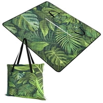 Palm Leaves Extra Large Picnic Beach Blanket Waterproof Sand Proof Portable Outdoor Mat 60x80