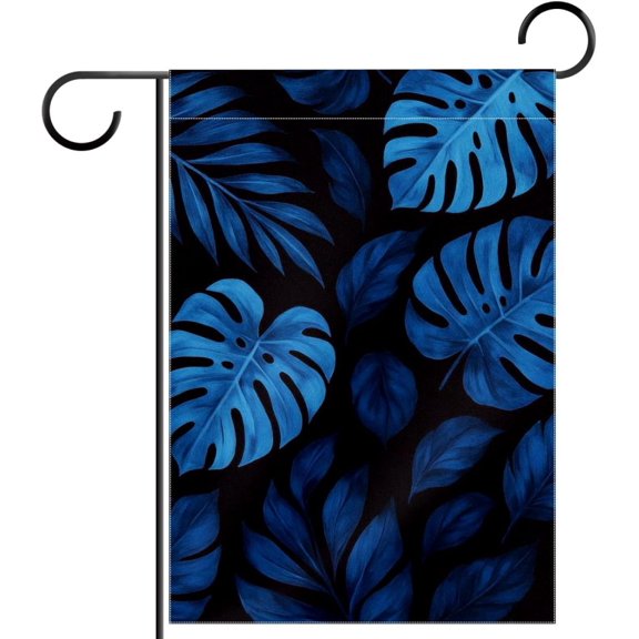Palm Leaves Garden Flag 12x18 Inch Double Sided Outside, Decorative Yard Flag for Holiday Seasonal Outdoor Decoration