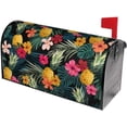 thumbnail image 1 of Palm Leaves Hibiscus Flowers Mailbox Covers Magnetic Tropical Pineapples Fruit Post Letter Box Cover for Garden Yard Decor Outside Home Standard 21x18 in, 1 of 8