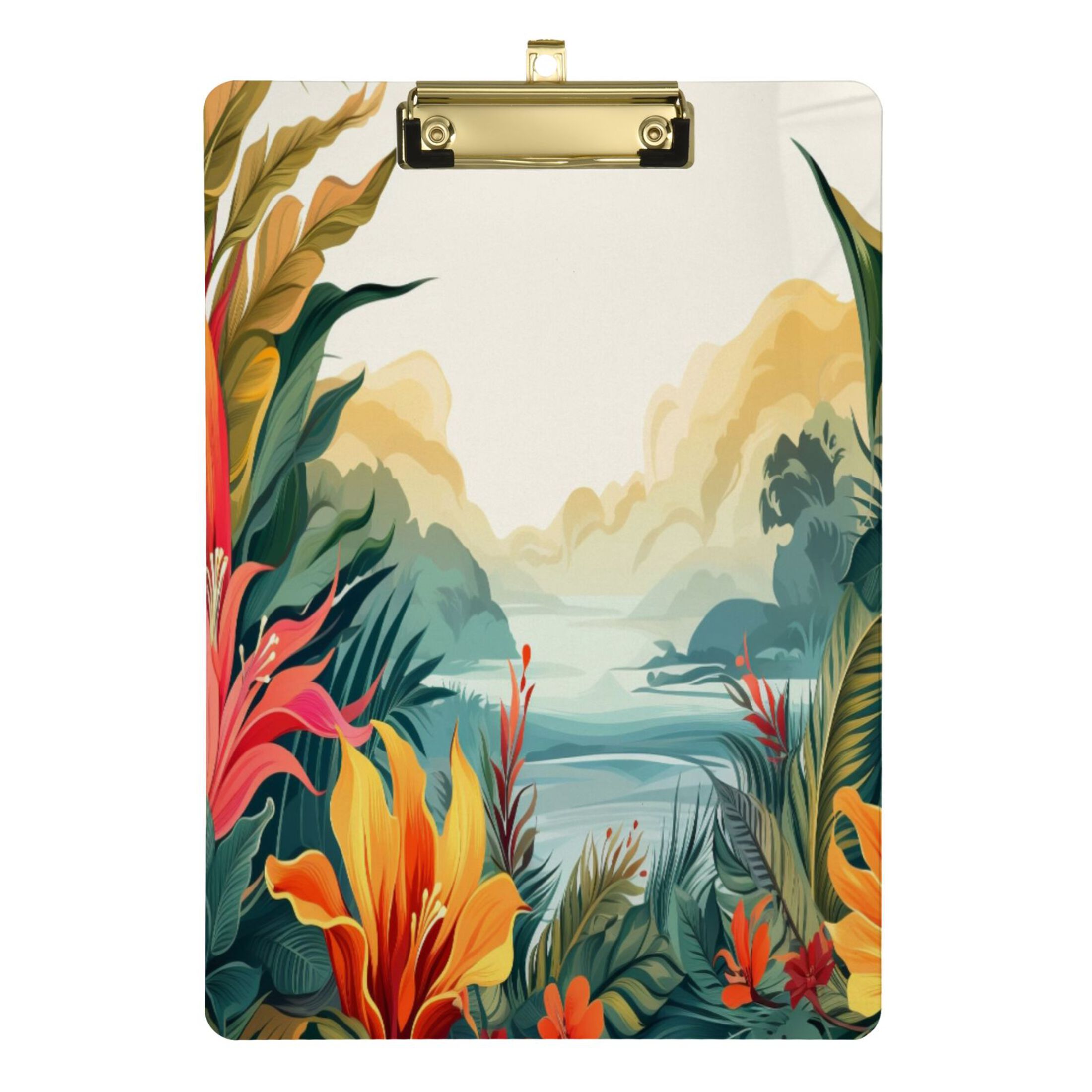 Palm Leaves Landscape Acrylic Clipboards A4 Standard Letter Size