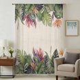 thumbnail image 1 of Palm Leaves Sheer Curtains 54 Inches Long, Summer Botanical Tropical Plants Rustic Light Filering Curtains, Breathable Simi Curtain Privacy Drapes for Kitchen Bathroom Nursery Small Window Treatment, 1 of 9