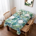 thumbnail image 1 of Palm Leaves Table Cloth Waterproof Tablecloths, Green Blue Tropical Plants Summer Country Tablecloth Dining Table Cover for Kitchen Party Tabletop Outdoor, Rectangle Tablecloth 60x102 Inch, 1 of 9
