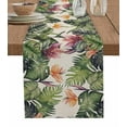 thumbnail image 1 of Palm Leaves Table Runner Summer Botanical Tropical Plants Rustic Tablerunners 18 x 72 Inch, Table Decorations Tabletop Scarf for Summer Gathering Holiday Farmhouse Kitchen Dining Decor, 1 of 6
