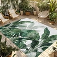 thumbnail image 1 of Palm Leaves Tropical Outdoor Rug for Patio/Deck/Porch, Non-Slip Large Area Rug 3 x 5 Ft, Green Botanical Summer Indoor Outdoor Rugs Washable Area Rugs, Reversible Camping Rug Carpet Runner, 1 of 8