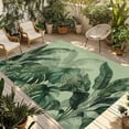 thumbnail image 1 of Palm Leaves Tropical Outdoor Rug for Patio/Deck/Porch, Non-Slip Large Area Rug 4 x 6 Ft, Green Botanical Summer Green Ombre Indoor Outdoor Rugs Washable Area Rugs, Camping Rug Carpet Runner, 1 of 8