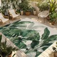 thumbnail image 1 of Palm Leaves Tropical Outdoor Rug for Patio/Deck/Porch, Non-Slip Large Area Rug 5 x 7 Ft, Green Botanical Summer Linen Indoor Outdoor Rugs Washable Area Rugs, Reversible Camping Rug Carpet Runner, 1 of 8