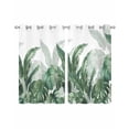 thumbnail image 1 of Palm Leaves Tropical Sheer Curtains 39 Inch Length 2 Panels Set for Living Room/Bedroom, Green Botanical Summer Kitchen Curtains Grommet Semi-Sheer Curtains Drapes Voile Window Treatments 27.5"x39"x2, 1 of 7
