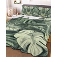 thumbnail image 1 of Palm Leaves Twin Size Down Alternative Comforter, Lightweight Comforter Quilt Bedding Set with Pillow Shams Country Summer Botanical Tropical Plants All Seasons Bed Comforter Duvet Insert 68"x86", 1 of 7