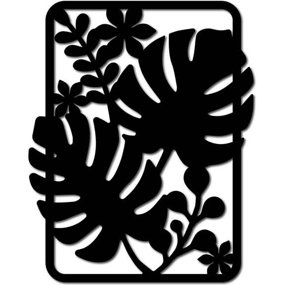 Palm Leaves Wall Art Decor Boho Tropical Wood Sign Wooden Turtle Leaf Laser Cut Basswood Silhouette Decorative Hanging Sculpture Unfinished for Painting Crafts DIY Hawaii Party 11.8x9.4Inch for DIY