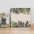 thumbnail image 1 of Palm Leaves Wall Art Painting on Canvas, Summer Botanical Tropical Plants Rustic Canvas Art Home Prints Wall Art Framed Modern Artwork for Living Room Bedroom Wall Decor 16x16in, 1 of 9