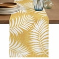 thumbnail image 1 of Palm Leaves Yellow Table Runner 90 Inches, Summer Botanical Coastal Tropical Bed Runner Dresser Scarves Tabletop for Indoor Outdoor Parties/Ceremony/Banquet, 13" x 90", 1 of 9