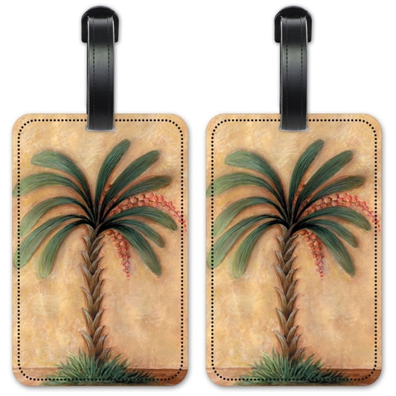 Palm - Luggage ID Tags / Suitcase Identification Cards - Set of 2