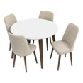 thumbnail image 1 of Palm Modern Solid Wood Walnut Dining Room&Kitchen 5 Piece Furniture Set, 1 of 7