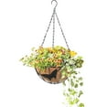 thumbnail image 1 of Palm Naki 10" / 25cm Metal Hanging Basket with Butterfly Design and Coco Coir Liner- Set of 4 - Hanging Planters, Decorative Plant Hanger, Indoor or Outdoor Hanging Planter for Flowers and Plants, 1 of 8