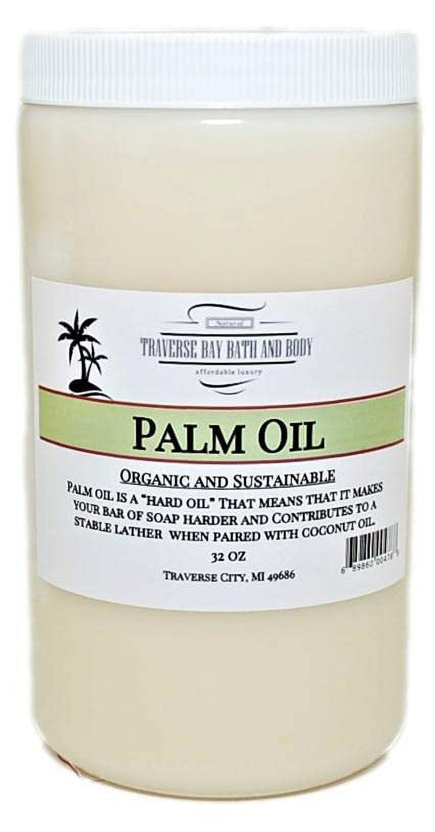 Palm Oil, Soap Making Supplies. Organic, Sustainable, Kosher, 32 Fl Oz