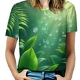 thumbnail image 1 of Palm Print T Shirts Basic T-Shirt Short Sleeve Ladies Tee Shirt Summer Graphic Clothing, 1 of 5