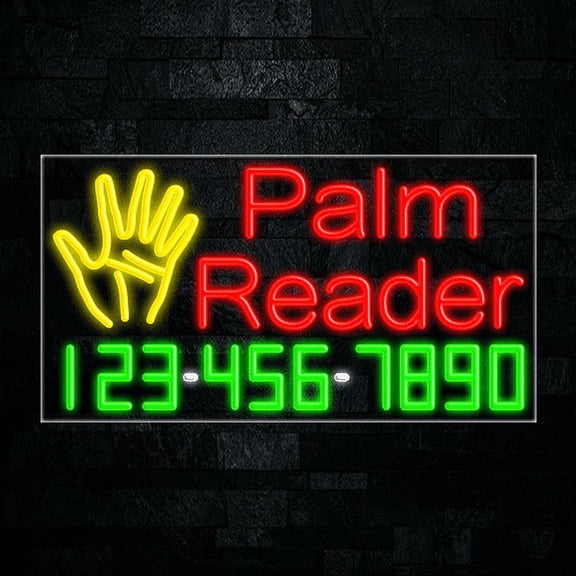 Palm Reader LED Neon Sign 33"L x 18"H #35089