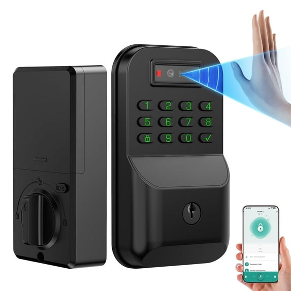 BEFUNZL palm recognition smart door lock, palm recognition password APP key unlock, automatic lock, easy to install