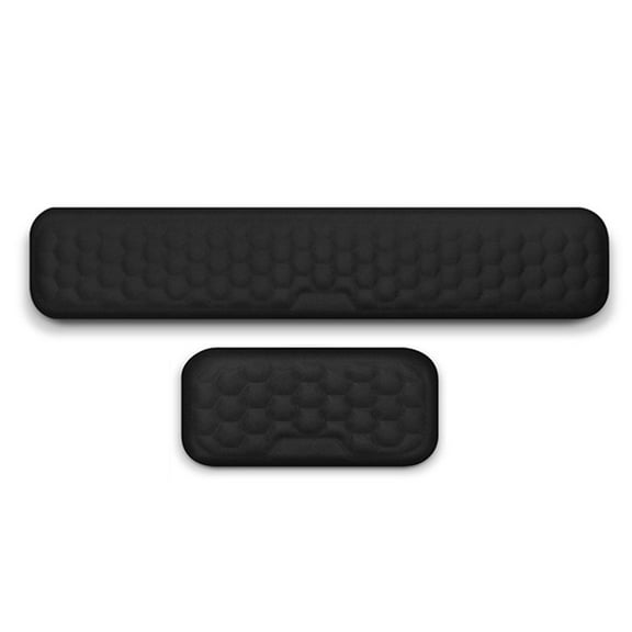 Palm Rest For Keyboard And Mouse, Wrist Rest, Ergonomic Memory Foam Wrist Rest Set For Office And Games - Black.