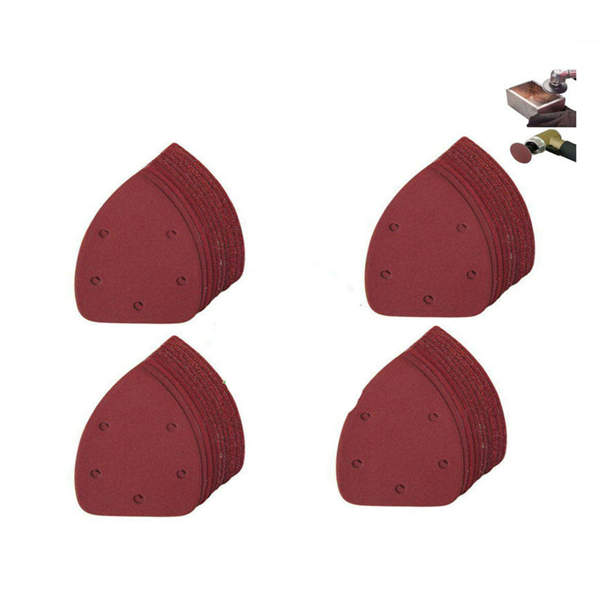 Palm Sanding Discs Aluminium Oxide Grinder Wheel Detail Sander Sandpaper Craftsman Pads