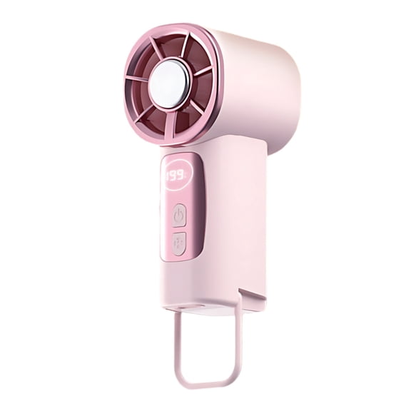 Palm-Sized High-Speed Ice Cooling Mini Fan with Digital Display, 199-Speed Adjustable, Multi-Scene Clip Design, USB Rechargeable Small Personal Fan for Outdoor, Office, Travel & Daily Use