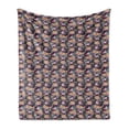 thumbnail image 1 of Palm Soft Flannel Fleece Throw Blanket, Tropical Summer Themed Pattern with Exotic Leaves Flowers and Flamingo Bird Print, Cozy Plush for Indoor and Outdoor Use, 50" x 60", Multicolor, by Ambesonne, 1 of 5