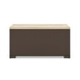 Palm Springs Brown Wicker Outdoor Side Table with Storage