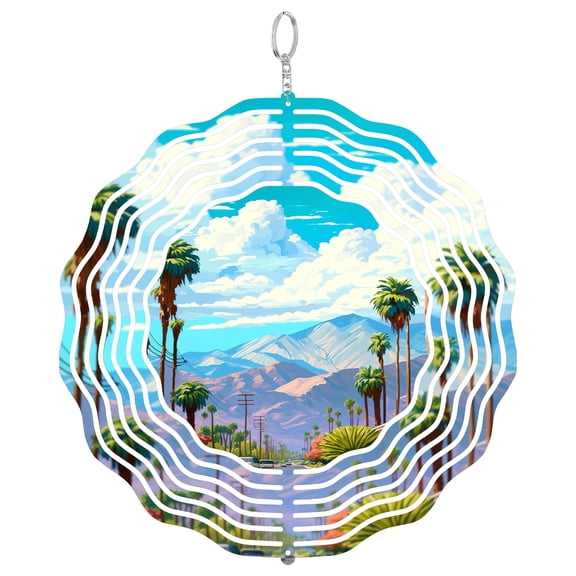 Palm Springs CA Desert 3D Wind Spinner Kinetic Garden