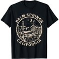 thumbnail image 1 of Palm Springs California Linocut Desert Illustration T-Shirt, 1 of 3