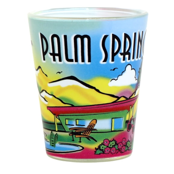 Palm Springs California Neon Rainbow Shot Glass