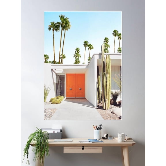 Palm Springs California Poster Wall Art, Modern Wall Decor For Living Room Bedroom, 8x12 UNFRAMED