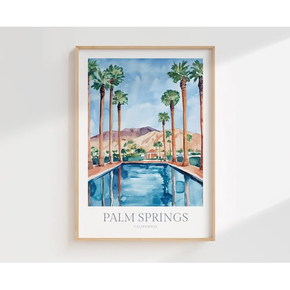 Palm Springs California Wall Art Home Decor Poster Poster, Unframed Size 8x12