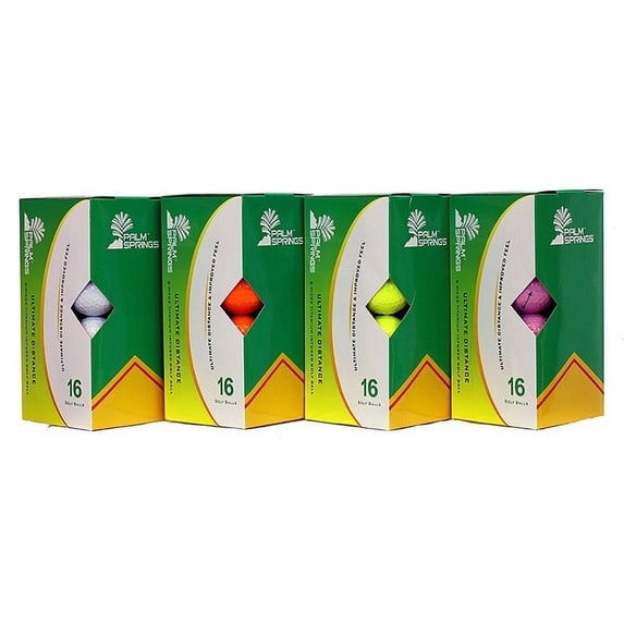 Palm Springs Golf Golf Balls, Orange, 16 Pack