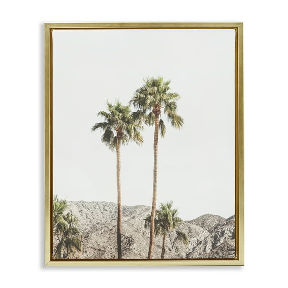 Stupell Industries Palm Springs Looming Trees Gold Framed Floater Canvas Wall Art, design by Sisi and Seb, 21 x 17