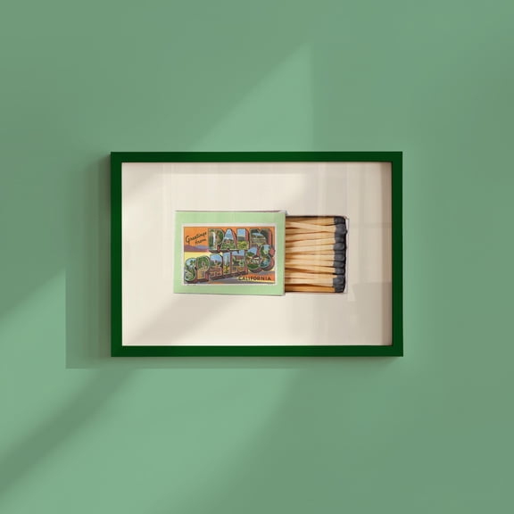 Palm Springs Matchbook California Wall Art Decor Unframed Paper Print