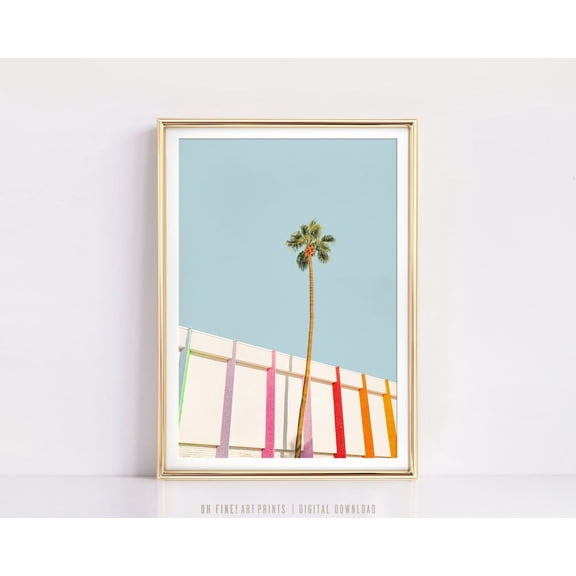 Palm Springs Mid Century Modern California Travel Poster Unframed Paper Print