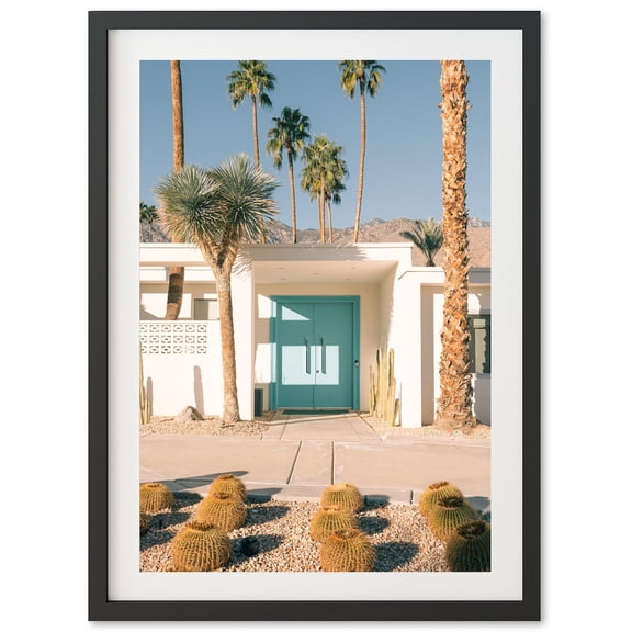 Palm Springs Mid Century Wall Art Print, Desert Landscape And Retro Home Decor
