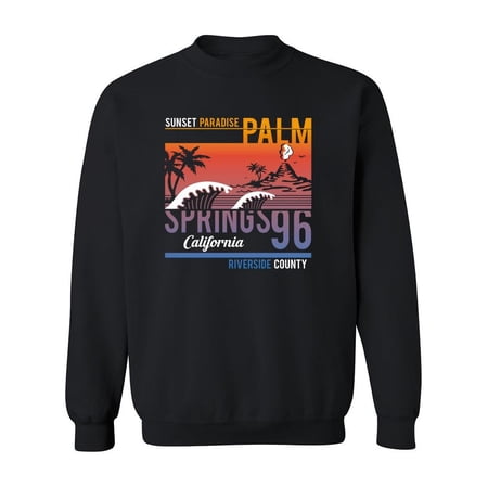 Palm Springs, Sunset Paradise Sweatshirt Men -Image by Shutterstock, Male Medium