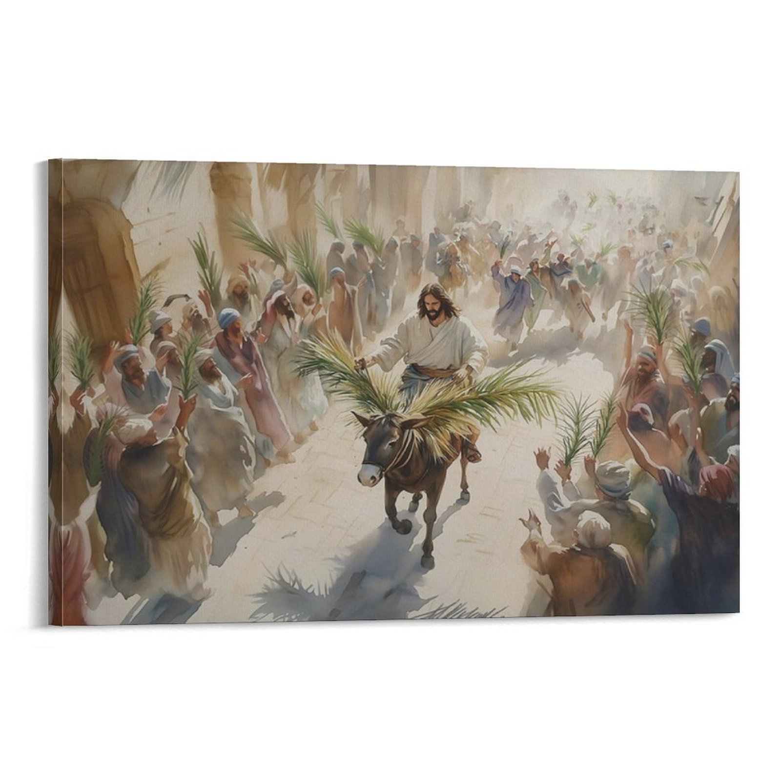 Palm Sunday Holy Week Wall Art Print Jesus Christ Riding A Donkey ...