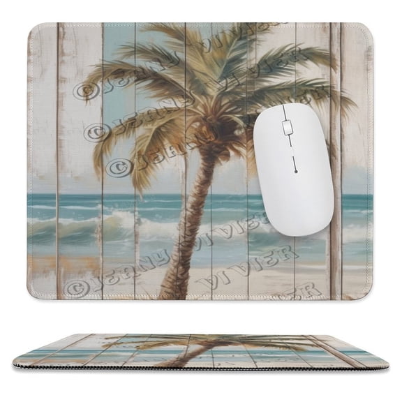 Palm Texture Mouse Pad With Stitched Edge,Non-Slip Rubber Base,Premium-Textured, Gaming Mouse Pad for Wireless Mouse,Computers,Laptop,Office, Summer Themed 10"x12"
