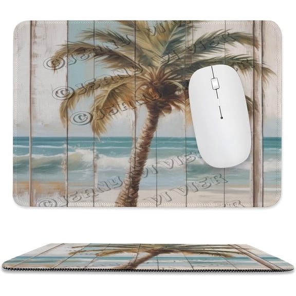 Palm Texture Mouse Pad with Stitched Edge,Non-Slip Rubber Base,Premium-Textured, Gaming Mouse Pad for Wireless Mouse,Computers,Laptop,Office, Summer Themed 8"x10"
