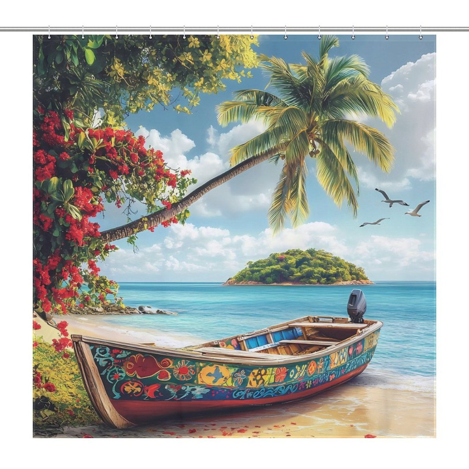 Bear Gay Pride Flag Shower Curtain - 72x72 Inches, Colorful Print, Water-Resistant Bathroom Decor For Home Or Hotel