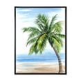 thumbnail image 1 of Palm Tree At The Beach 24 in x 32 in Framed Painting Canvas Art Print, by Designart, 1 of 5