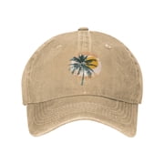 Palm Tree Baseball Caps for Men Women Adjustable Casual Trucker Hats for Fishing Outdoor Activities Fashion Hats