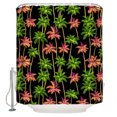 thumbnail image 1 of Palm Tree Bathroom Shower Curtains with 12 Hooks Polyester Waterproof Shower Curtain for Stalls and Bathtubs Tropical Beach Coconut Tree Boho Green Pink Decorative Bathroom Curtain 72x84 Inches, 1 of 9
